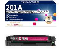 201A Cartouches de Toner avec Puce pour HP Color LaserJet Pro MFP M277dw M252dw M252 M252n M252dn M277 Imprimantes, pour Établissements Scolaires, Hôpitaux et Banques, 1500 Pages,Magenta-1 Pack