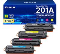 201A Cf400A Cartouches De Toner Compatible Pour Hp 201A 201X Cf400X Pour Toner Color Laserjet Pro Mfp M277Dw M252Dw M277N M252N M277 Cf401A Cf402A Cf403A (Noir Cyan Jaune Magenta, [ENC940370]