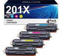 201X 201A Cartouches De Toner Compatible Pour Hp 201X 201A Cf400X Cf401X Cf402X Cf403X Pour Mfp M277Dw M252Dw M277N M252N M274N M277C6 M277 M252 ( Noir Cyan Magenta Jaune, 4 Pack)[Marque1356]