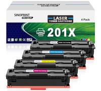 201X 201A MFP M277dw Lot de 4 cartouches de toner compatibles avec HP 201X 201A Color Laserjet Pro MFP M252dw M277c6 CF400X CF401X CF402X CF403X M252 M277 Noir cyan jaune magenta