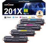 201X Cartouches De Toner Compatible Pour 201X 400X 201A Toner Pour Laserjet Pro Mfp M277Dw M252Dw M277N M252N M277 400X 401X 402X 403X (Noir Cyan Jaune Magenta, Pack De 4)[X156]