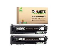 COMETE, Marque française - 201X CF400X - 2 Cartouches de Toners Compatibles Noir avec HP 201X 201A CF400X - pour HP Color LaserJet Pro MFP M277dw M252n MFP M274n (2 Noir)