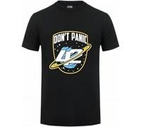202 Fashion Custom T Shirt Men Dont Panic sci-FI 42 Hitchhiker Guide to The Galaxy T-Shirt Retro Science Guide Tshirt Camiseta