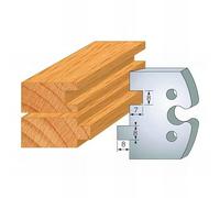 202 : jeu de 2 fers rainure languette 8 mm pour porte outils entr axe 24 mm