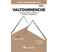 202 Valtournenche Cervino - Breuil-Cervinia - Chamois - Torgnon. Carta escursionistica 1:25.000