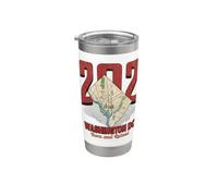 202 Washington DC Born and Raised Carte de la ville natale Gobelet isotherme en acier inoxydable double paroi