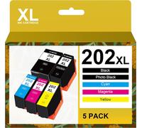 202 XL 202XL Compatible Cartouche pour Epson 202 XL pour Epson XP 6105 pour Expression Premium XP-6100 XP-6000 XP-6005 Pack (Noir, Cyan, Magenta, Jaune, Noir Photo)