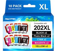 202 XL Cartouches Compatible avec Epson 202 202XL Encre Multipack pour Expression Premium XP-6000 XP-6005 XP-6100 XP-6105 XP6000 XP6005 XP6100 XP6105 (10er-Pack)