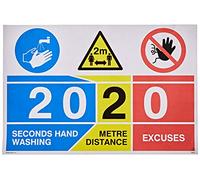 2020 20 secondes de lavage des mains 2 mètres de distance 0 excuses