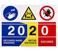 2020 20 secondes de lavage des mains 2 mètres de distance 0 excuses