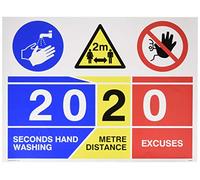 2020 20 secondes de lavage des mains 2 mètres de distance 0 excuses