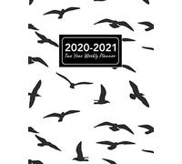 2020-2021 Two Year Weekly Planner: 8.5x11 Black And White Bird Silhouette Pattern 2 Year Weekly Planner, Organizer, Journal, Notebook & To Do List Gift For Men, Women, Teen Girls, Boys