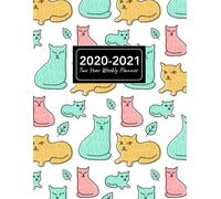 2020-2021 Two Year Weekly Planner: 8.5x11 Funny Cute Cat Kitten Kitty Animal 2 Year Weekly Planner, Organizer, Journal, Notebook & To Do List Gift For Men, Women, Teen Girls, Boys
