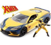 2020 Chevrolet Corvette C8 Stingray + Figurine Wolverine Marvel X-Men 1:24 Jada