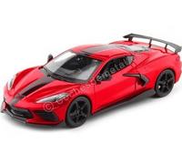 2020 Chevrolet Corvette Stingray Coupé Aile Haute Rouge/Noir 1:24 Maisto 31534