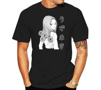 2020 Fashion Uzumaki Kirie Goshima Shirt Uzumaki Junji Ito Japanese Horror Manga Men's T-Shirt Tees Black M