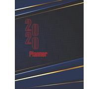 2020 Planner: Planner Is Key To Success : 100 Pages With Golden Abstract Luxury Blue Background Cover, Calendar 2019-2020, Weekly Monthly 2020 Planner Organizer With Motivational Quote And 30 Day Chal