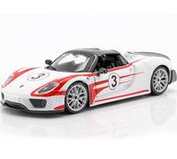 2020 Porsche 918 Weissach N°3 Blanc/Rouge 1:24 Bburago 18-28009