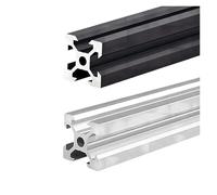 2020 V-Slot Aluminum Extrusion Profiles 550-1500mm, 2Pcs - EU Standard Linear Rail Guide For CNC Router Machine And 3D Printer(Black Anodized,1150mm 2pcs)