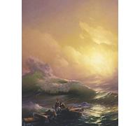 2021- 2022 Planner: The Ninth Wave By Ivan Aivazovsky Extra Large 8.5in By 11in Monthly Diary Organizer A Daily Task Journal And Time Management Notebook With Pages For Reflections, Personal Goals,