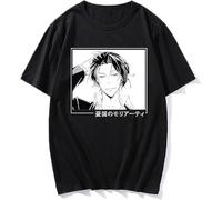 2021 Anime Clothes Moriarty The Patriot T-Shirt Harajuku Tee Shirt Casual T Shirts Fashion Daily Clothing Hip-Pop Tops Black Black Manches Courtes(3X-Large)