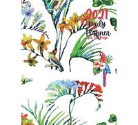 2021 Daily Planner For 365 Days: Daily Planner Birds Flowers Cover Books,One Pages Per Days, Large Size 8.5x11