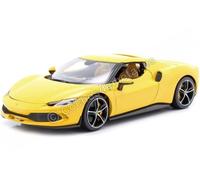 2021 Ferrari 296 GTB Hybride 830CH V6 Jaune 1:18 Bburago 16018