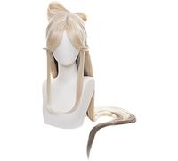 2021 Genshin Impact Game Ningguang Perruque Cosplay Halloween Costumes de cheveux Accessoires Épingle à cheveux Perruque Cap Anime NingGuang
