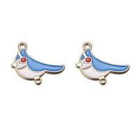 2021 Nouveau 10 pcs/lot 16. 5mm mignon oiseau émail charmes ornement pour collier à faire soi-même Bracelet mode bijoux faisant des résultats accessoiresDesign de mode.