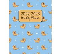 2022-2023 Monthly Planner: 2 Year Calendar Organizer , January 2022 To December 2023 , 24 Month Agenda With Federal Holidays, Golden Retriever Cover