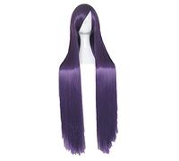 2022 39 '' 100cm Dark Purple Long Yuri Wig Jeu Anime Ddlc Doki Doki Literature Club Résistant à la Chaleur Cosplay Cosplay Perruques + Perruque