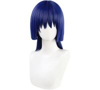 2022 Anime Cosplay Perruque for Genshin Impact Scaramouche, Femmes Blue Moyenne Hair Modeling Modeling Modeling Dress Up Perruque, Résistant à la chaleur Synthétiques Cheveux Sans Encarche Non Désacti