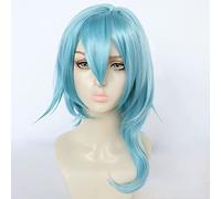 2022 Anime Game Cosplay Perruque de Cosplay for Genshin Impact Clause, Femmes Semi Long Blue Cheveux Modeling Fête Dress Up Perruque, Résistant à la chaleur Synthétiques Cheveux Sans Enrçonnez, Pas de