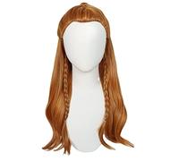 2022 Anime Game Perruque Cosplay for Genshin Impact Aloy, Femmes Long Brown Brown Tresse de cheveux Modélisation de cheveux Dress Up perruque, cheveux résistants à la chaleur cheveux synthétiques + pe