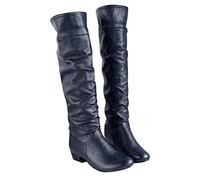 2022 Bottes Femmes Genou Haute ImperméAble Confortable Bottes Tirer Sur Automne Temps Hiver Bottes Vintage Cowboy Bottes Marche Classique Western Chaussures