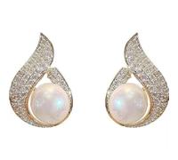 2022 boucles d’oreilles vie préférée perle incrustée de larme tempérament de mode féminin