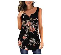 2022 Debardeur Sport Femme - Imprimé Floral Tops Tunique Casual Style Urbain Moderne RéGlable Strap Spaghetti Crop Top Sexy pour Vacance FêTe Club Sortie