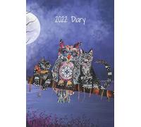 2022 Diary: A5 Week To View Dated Planner Agenda Organiser Calendar With Notes And To Do List - 2022 Diary One Week On Two Pages - 2022 Diary Steampunk Cat Owl Panther