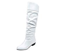 2022 Elégant Décontractée Bottes Femme Bottes Hautes Bottes au Genou Bottes de Neige Rehausser Les Chaussures Gland Décoration Militaires Pointure Bottes Hautes pour Femmes