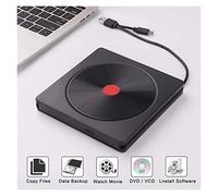 2022 Externe DVD Conduire USB 3.0 Portable CD/DVD +/- RW Conduire/DVD Joueur for Ordinateur Portable CD ROM Brûleur Compatible for PC(01 Black)
