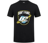 2022 Fashion Custom T Shirt Boy Dont Panic sci-FI 42 Hitchhiker Guide to The Galaxy T-Shirt Retro Science Guide Tshirt Camiseta Manches Courtes(Large)
