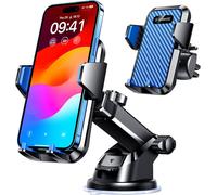 [2022 Fashionable Colour] 3 In 1 Universal Car Phone Holder With Clip And Suction Cup 360° One-Hand Operation For All Phones Such As Iphone Samsung Huawei