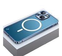 2022 New Metal Frame Magnetic Charging for iPhone Case with Camera Protector, Aluminumalloy Frame Magnetic Charging for iPhone Case (Dark Blue,for iPhone 11ProMax)