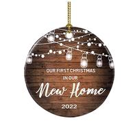 2022 - Notre premier Noël comme ornements pour premier Noël - Ornements mariés - Cadeaux de mariage - Décoration de Noël - Accessoires suspendus (C, taille unique)