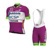 2022 Pro Team Bardiani Europe Tour Ensemble de maillot de cyclisme pour hommes, maillot de vélo vtt respirant Kits de cuissard à bretelles GEL Paddad (L)