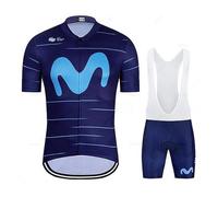 2022 Pro Team M Ensemble de maillot de cyclisme pour hommes, maillot de vélo vtt respirant Kits de cuissard à bretelles GEL Paddad (3XL)