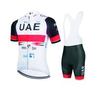 2022 Pro Team UAE Ensemble de maillot de cyclisme pour hommes, maillot de vélo vtt respirant Kits de cuissard à bretelles GEL Paddad (M)