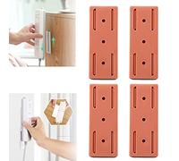 2023 Adhesive Punch-Free Socket Holder, Self-Adhesive Desktop Socket Fixer, Self Adhesive Power Strip Holder, Self-Adhesive Socket Fixer, Punch Free Socket Holder (4Pcs Orange)