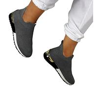 2023 Baskets à Compensés Pour pour femmes de grande taille pour Chaussettes en Rocking Casual Running Chaussures Sport Femme De Running Basket Chaussure De Travail Course Respirantes Sneakers