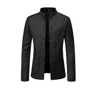 2023 Blazer Homme Casual Chic et Elegant Veste de Costume Slim Fit Deux Boutons Mariage Soirée Veste de Business Classqiue Couleur Unie Mariage d'affaires Automne